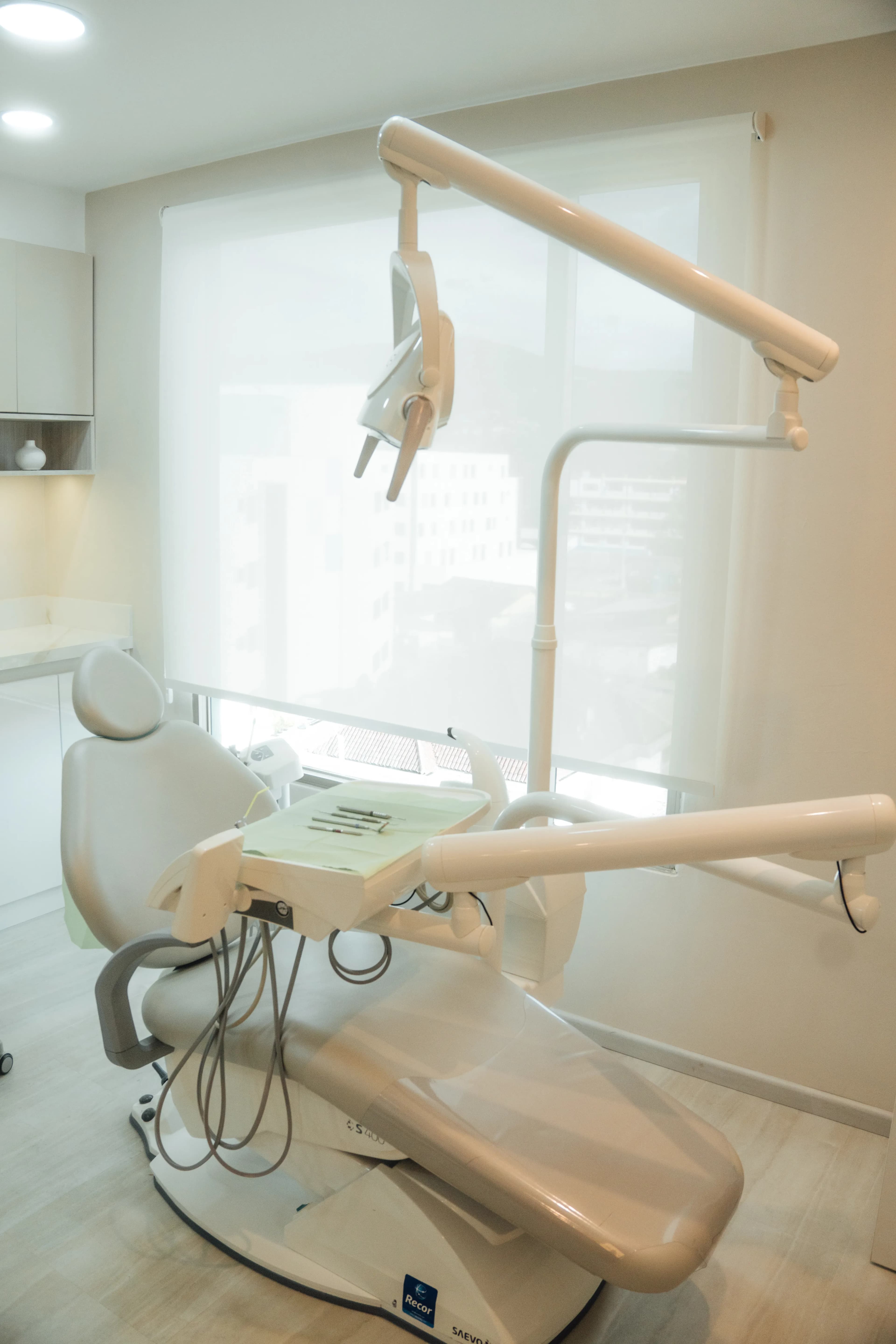 Modern dental office with dental chair equipment
